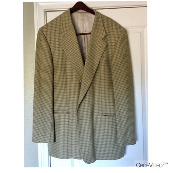 Tallis UOMO for Nordstrom Tweed plaid sport coat 37L - Picture 1 of 7